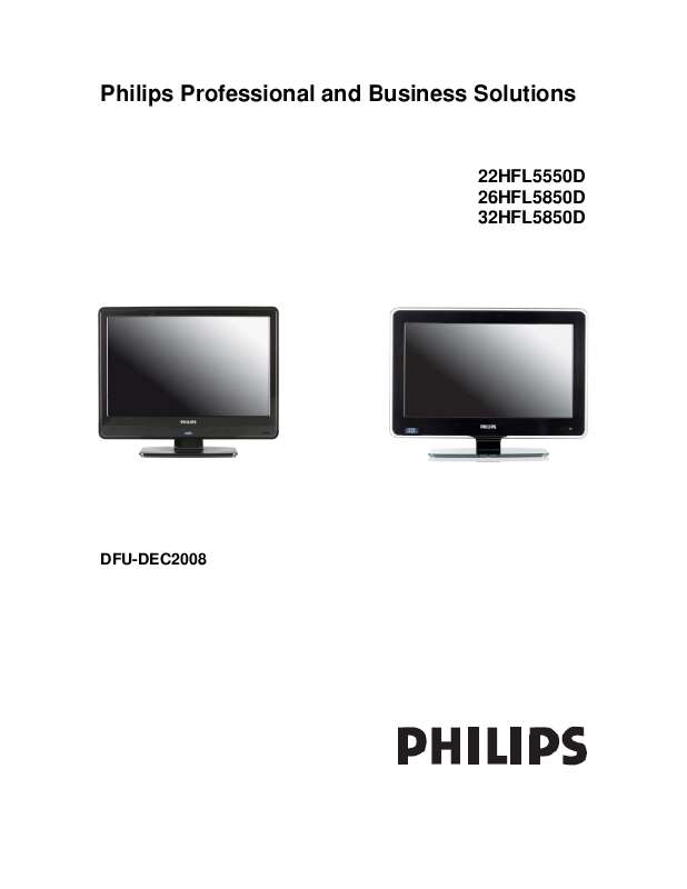 Guide utilisation PHILIPS 22HFL5550D  de la marque PHILIPS