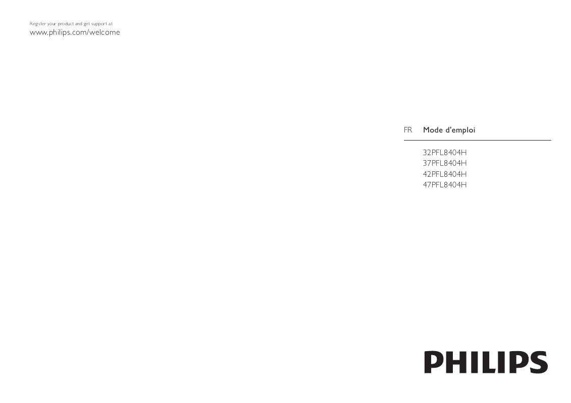 Guide utilisation PHILIPS 32PFL8404H  de la marque PHILIPS