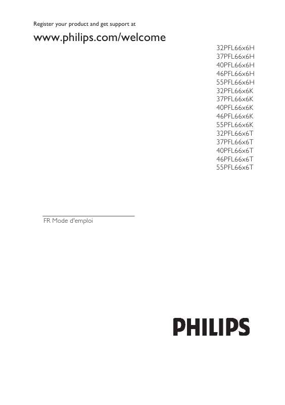 Guide utilisation PHILIPS 37PFL6606H  de la marque PHILIPS