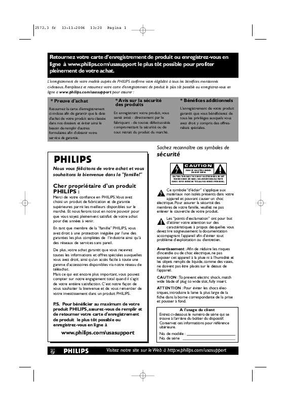 Guide utilisation PHILIPS 47PF9441D  de la marque PHILIPS