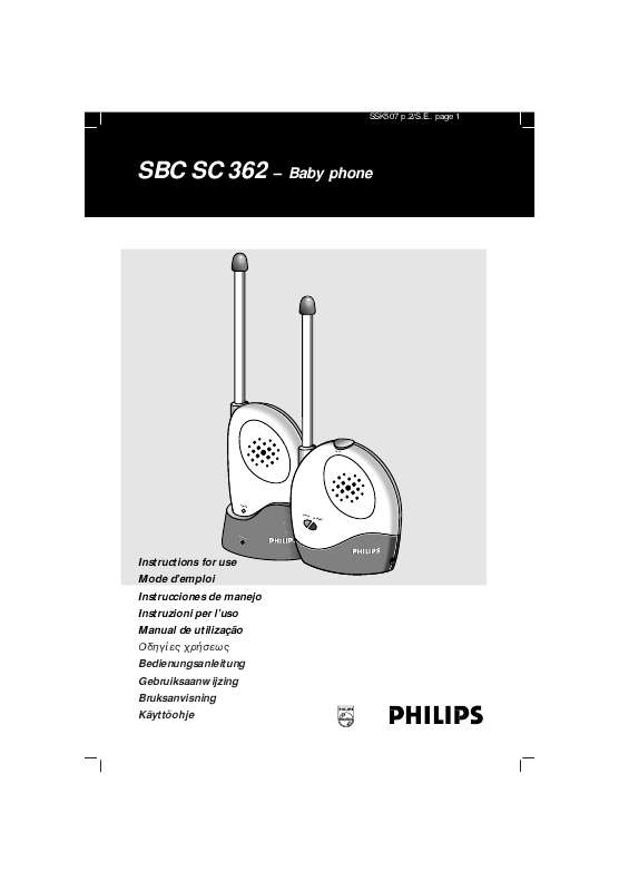 Guide utilisation PHILIPS SBCSC362  de la marque PHILIPS