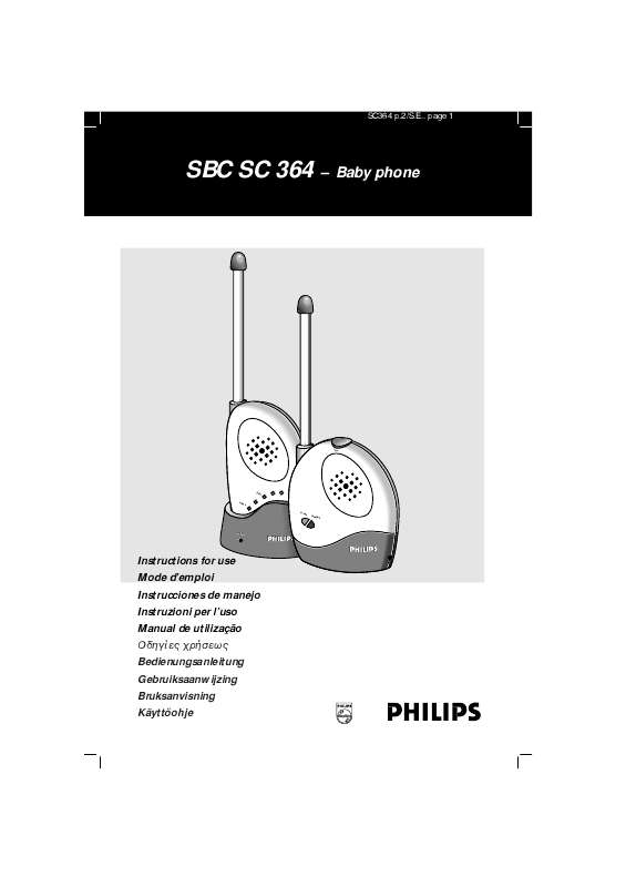 Guide utilisation PHILIPS SBCSC364  de la marque PHILIPS