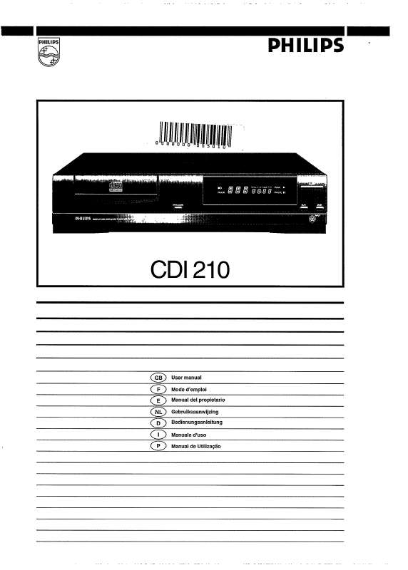 Guide utilisation PHILIPS CDI210-40P  de la marque PHILIPS