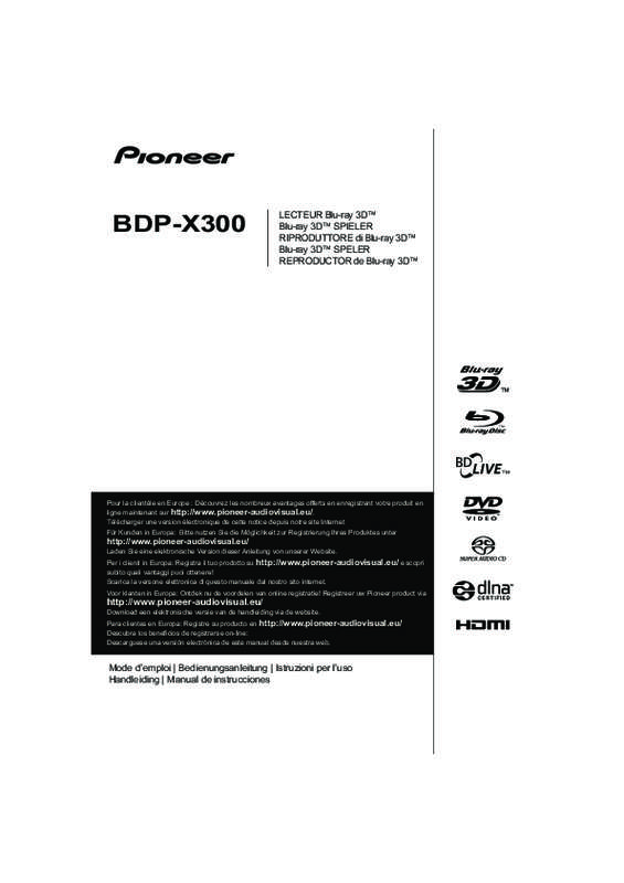Guide utilisation PIONEER BDPX300  de la marque PIONEER