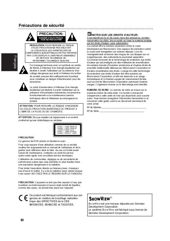 Guide utilisation PHILIPS DVDR3320V  de la marque PHILIPS