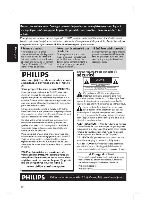 Guide utilisation PHILIPS DVDR3400-37B  de la marque PHILIPS