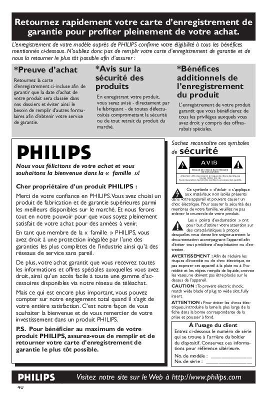 Guide utilisation PHILIPS DVP642  de la marque PHILIPS