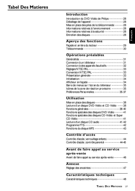 Guide utilisation PHILIPS DVDQ50/021  de la marque PHILIPS