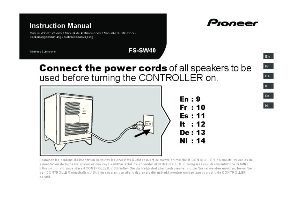 Guide utilisation PIONEER FS-W50  de la marque PIONEER