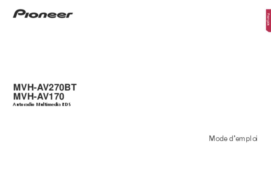 Guide utilisation PIONEER MVH-AV270BT  de la marque PIONEER