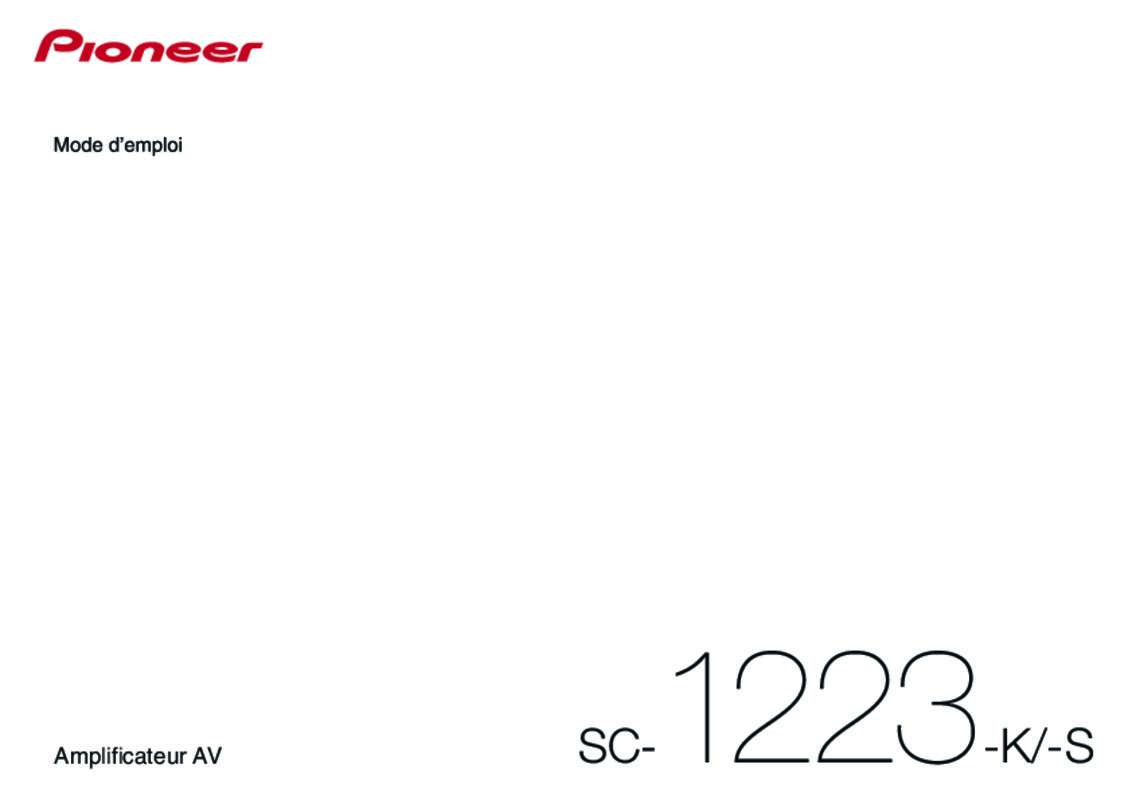 Guide utilisation PIONEER SC-1223  de la marque PIONEER