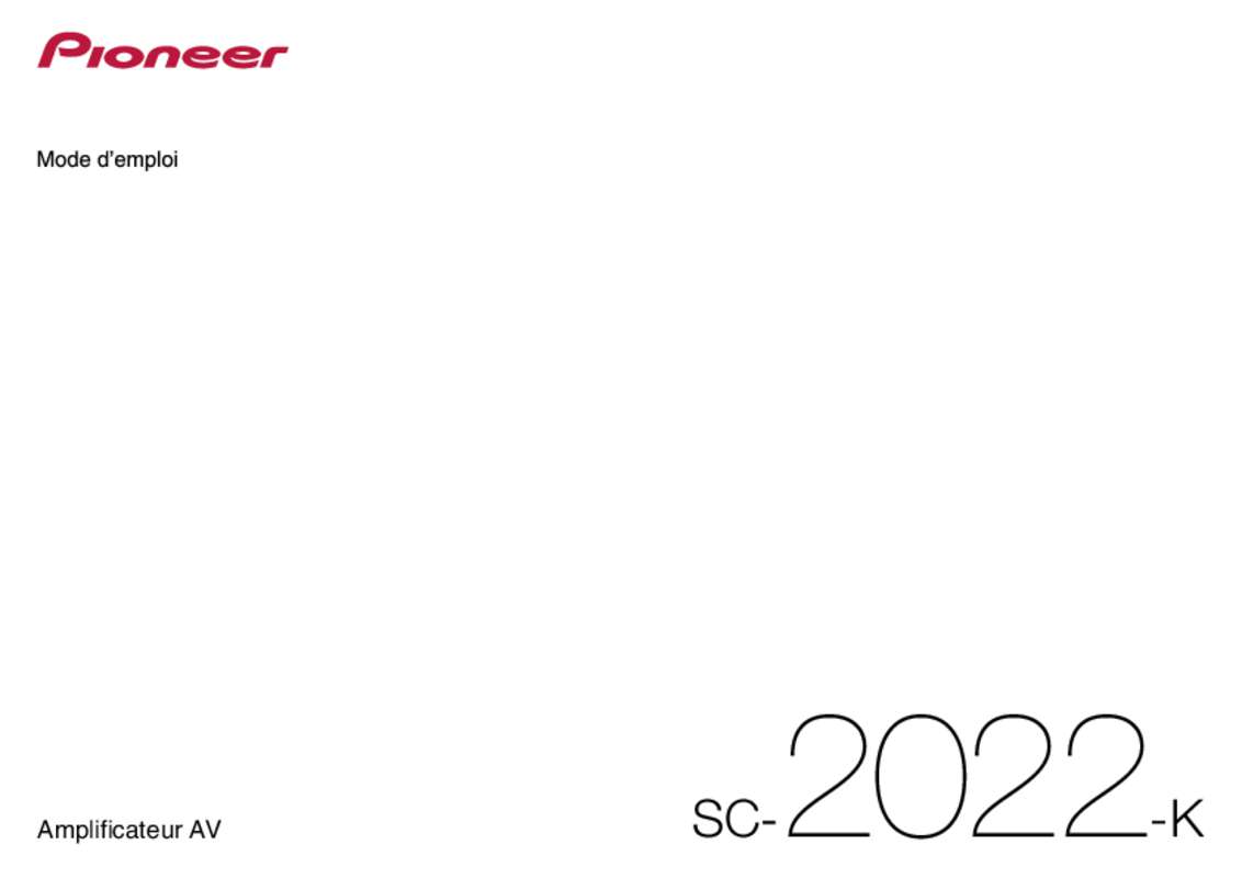 Guide utilisation PIONEER SC-2022-K  de la marque PIONEER