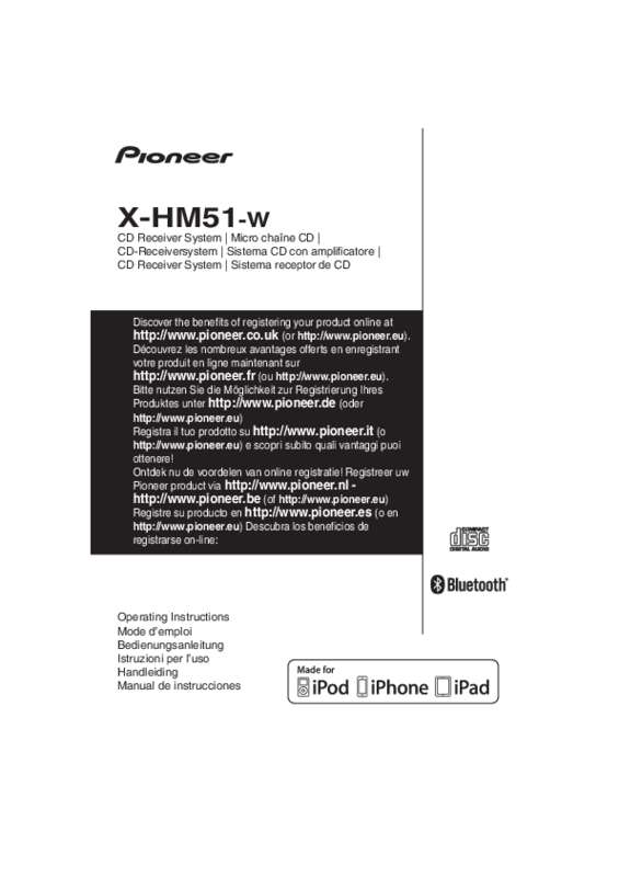 Guide utilisation  PIONEER X-HM51-W  de la marque PIONEER