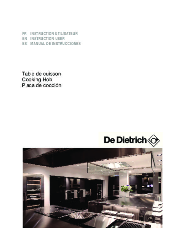 Guide utilisation DE DIETRICH DGT1103X de la marque DE DIETRICH