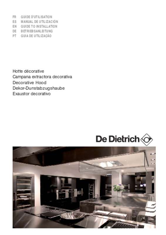 Guide utilisation DE DIETRICH DHD1512X de la marque DE DIETRICH