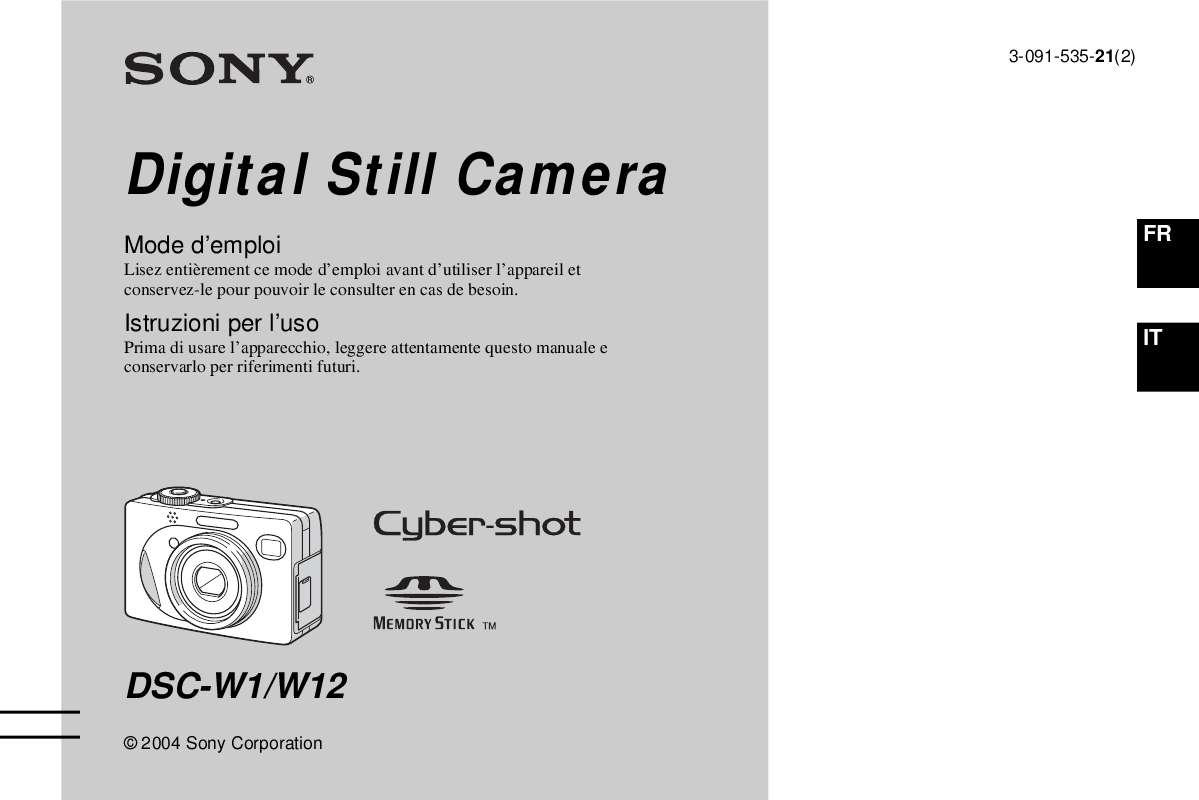Guide utilisation SONY CYBER-SHOT DSC-W12  de la marque SONY