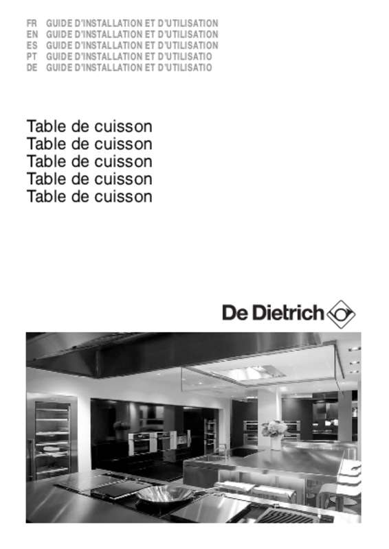 Guide utilisation DE DIETRICH DTG1103X de la marque DE DIETRICH