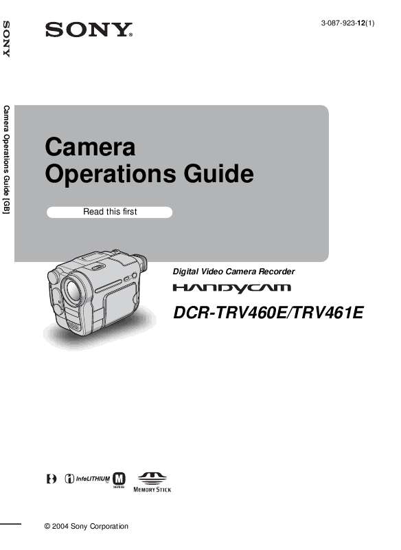 Guide utilisation SONY DCR-TRV460E  de la marque SONY