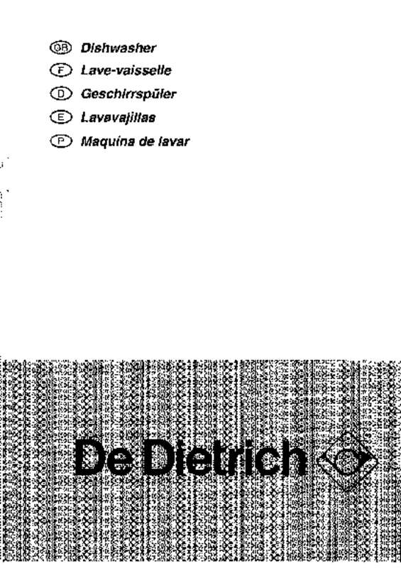 Guide utilisation DE DIETRICH DV1121XE1 de la marque DE DIETRICH