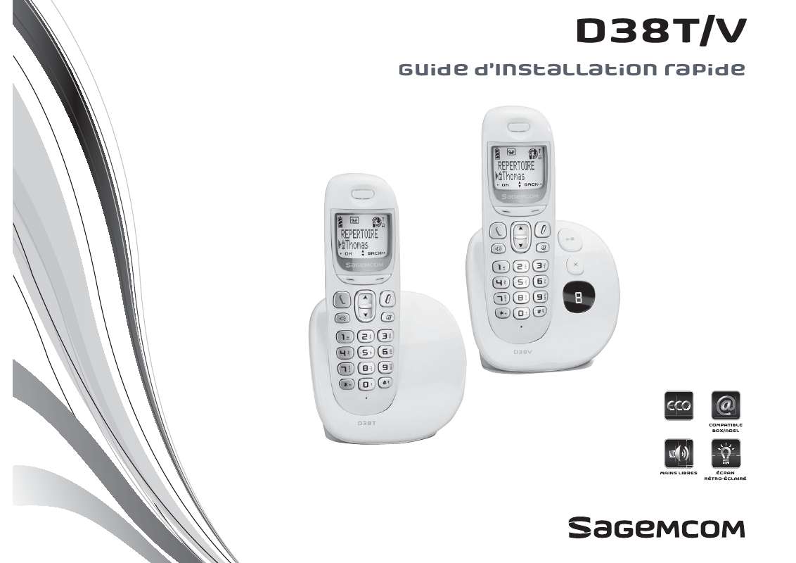 Guide utilisation SAGEM D38T  de la marque SAGEM