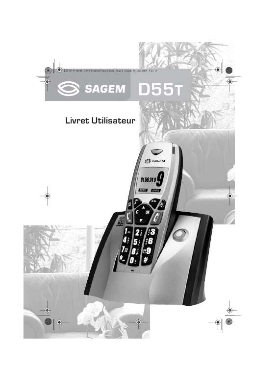 Guide utilisation SAGEM D55T  de la marque SAGEM