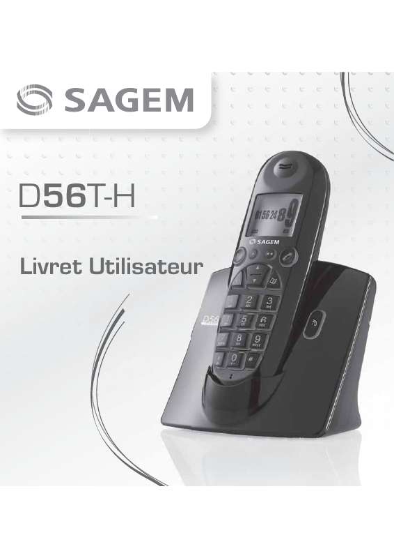 Guide utilisation SAGEM D56H  de la marque SAGEM
