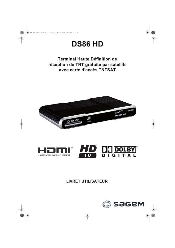 Guide utilisation SAGEM DS86 HD  de la marque SAGEM