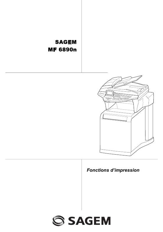 Guide utilisation SAGEM MF 6890N  de la marque SAGEM