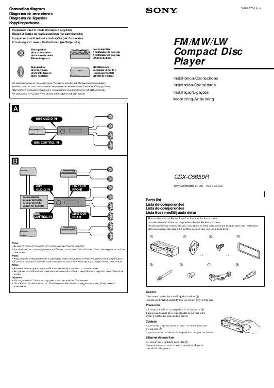 Guide utilisation SONY CDX-C5850R  de la marque SONY