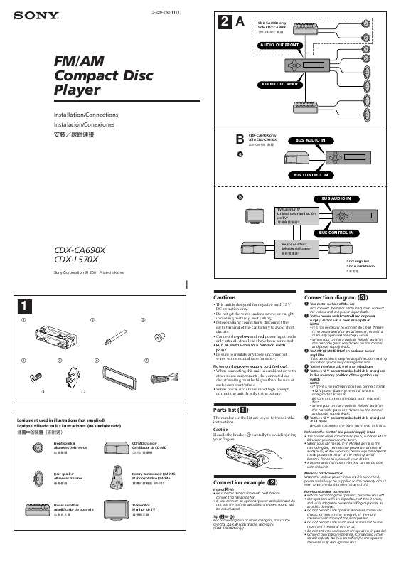 Guide utilisation SONY CDX-L570X  de la marque SONY