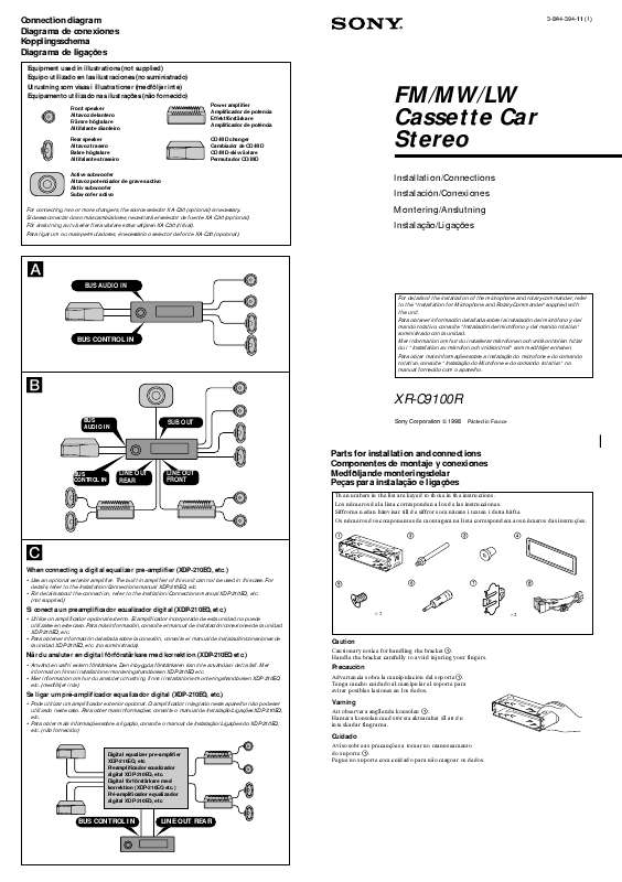 Guide utilisation SONY XR-C9100R  de la marque SONY
