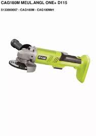 Notice RYOBI CAG-180 Meuleuse