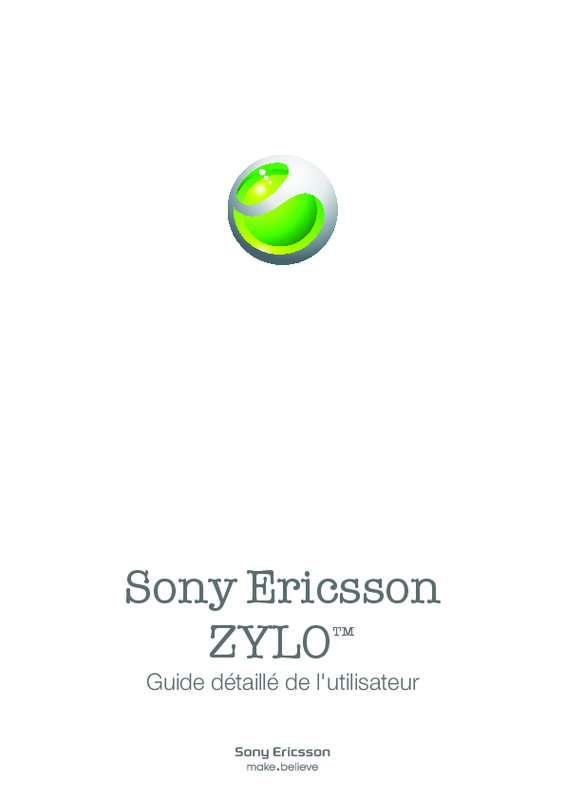 Guide utilisation SONY ZYLO  de la marque SONY