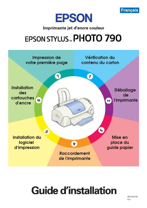 Guide utilisation EPSON STYLUS PHOTO 790  de la marque EPSON