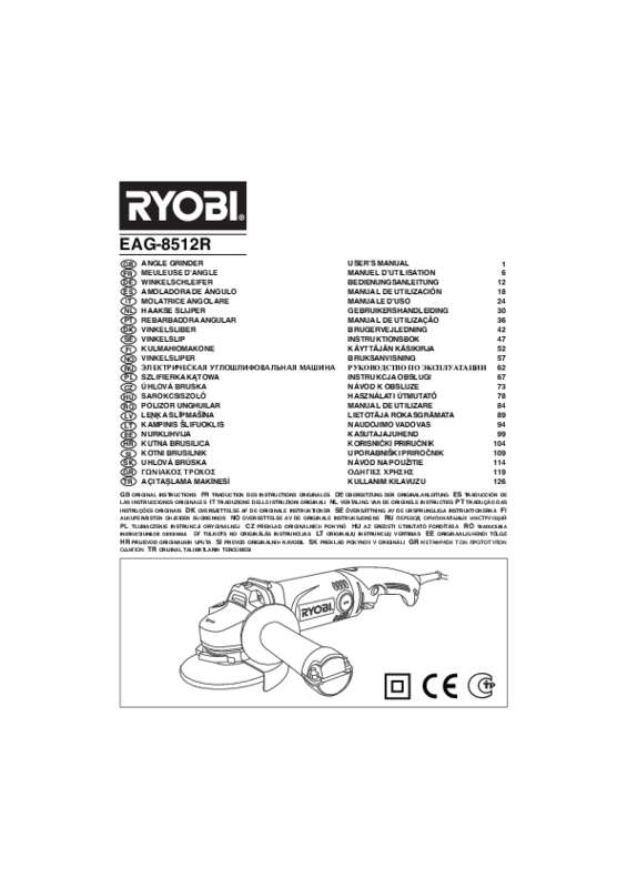 Guide utilisation RYOBI EAG 8512 RHG  de la marque RYOBI
