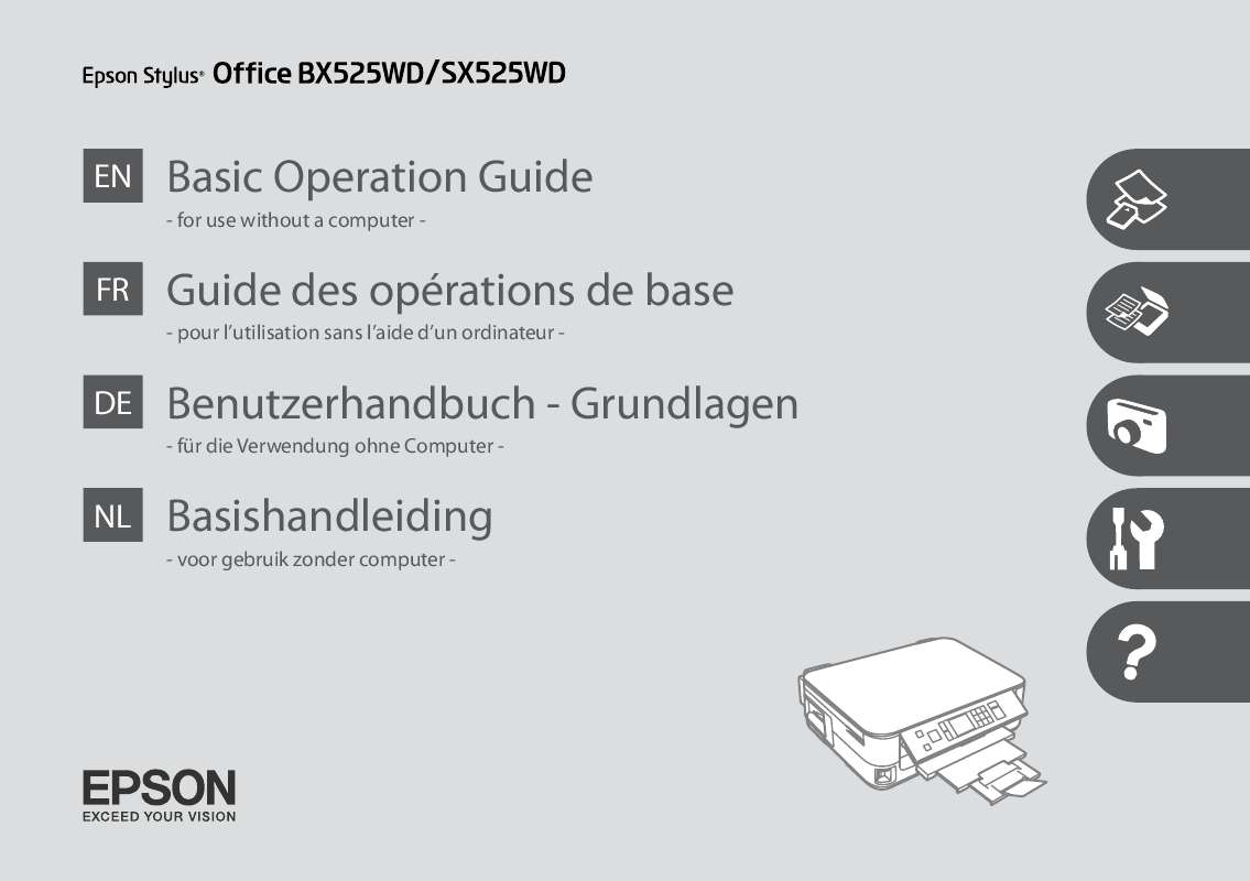 Guide utilisation EPSON OFFICE SX525WD  de la marque EPSON