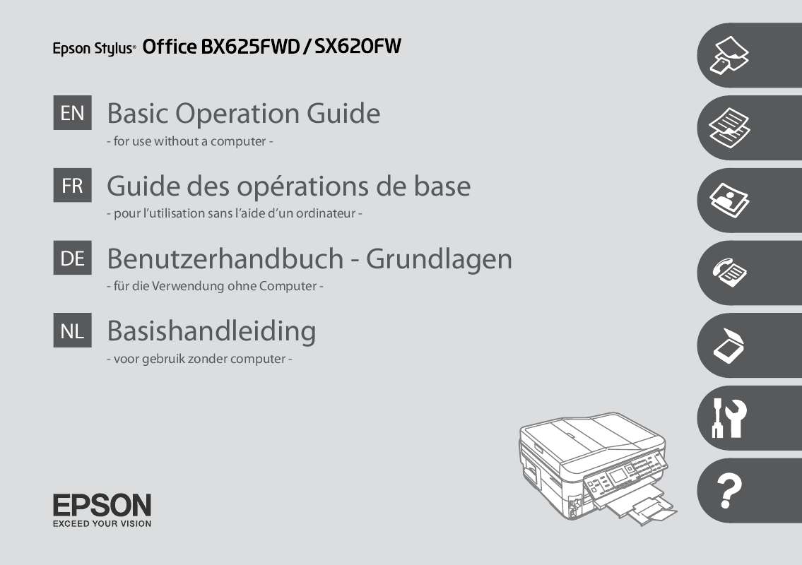 Guide utilisation EPSON OFFICE SX620FW  de la marque EPSON