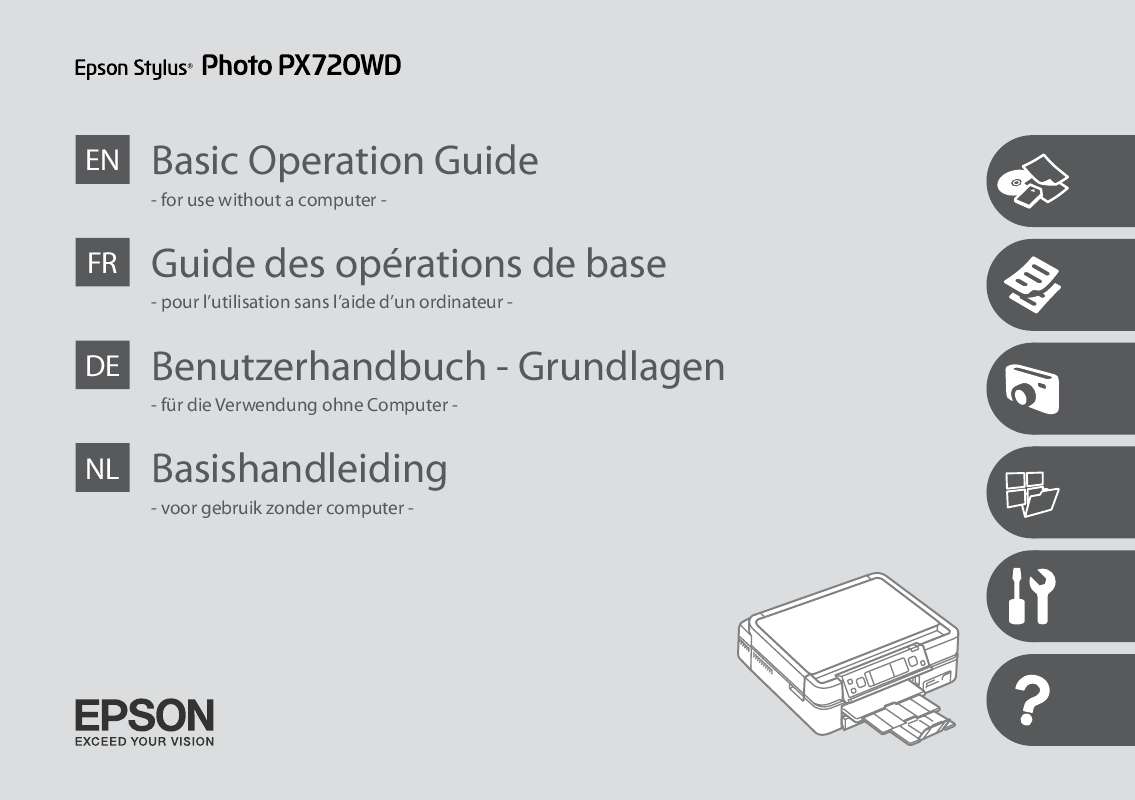 Guide utilisation EPSON PX720WD  de la marque EPSON
