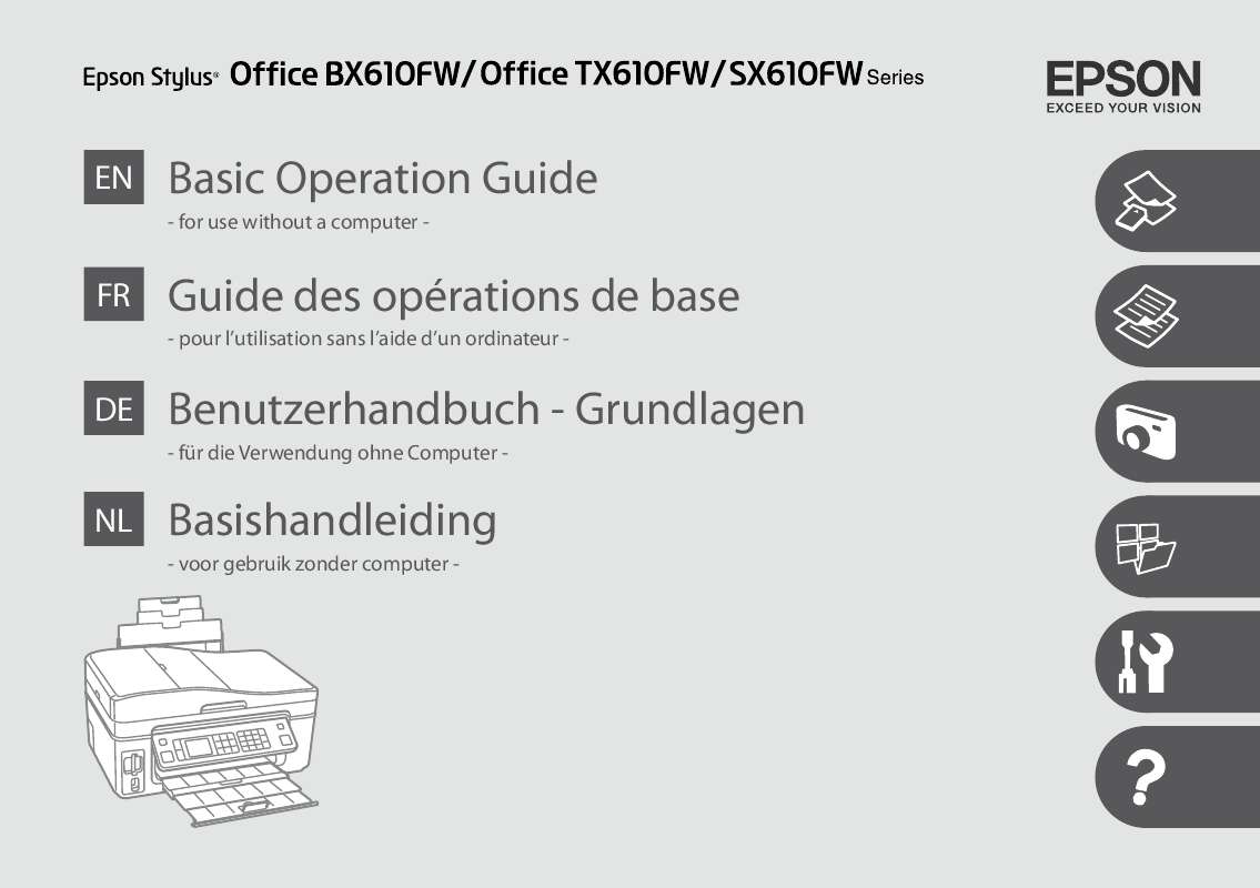 Guide utilisation EPSON STYLUS OFFICE SX610FW  de la marque EPSON