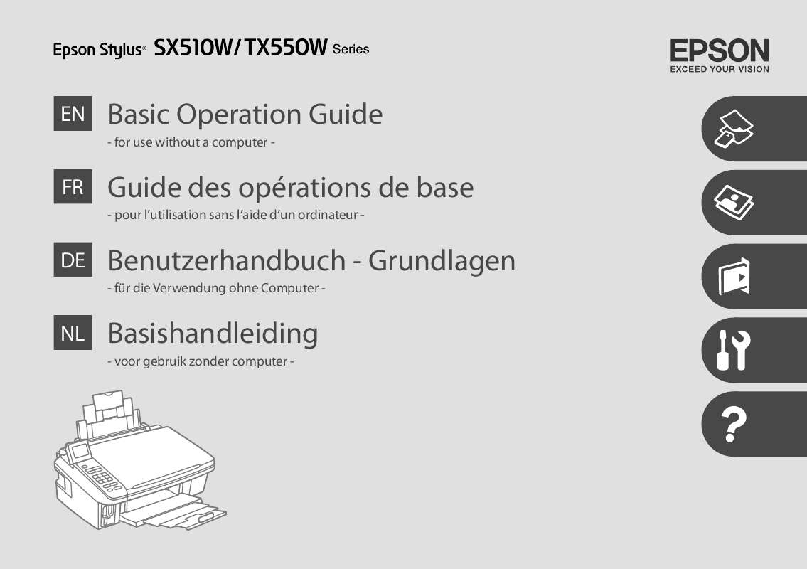 Guide utilisation EPSON STYLUS SX515W  de la marque EPSON