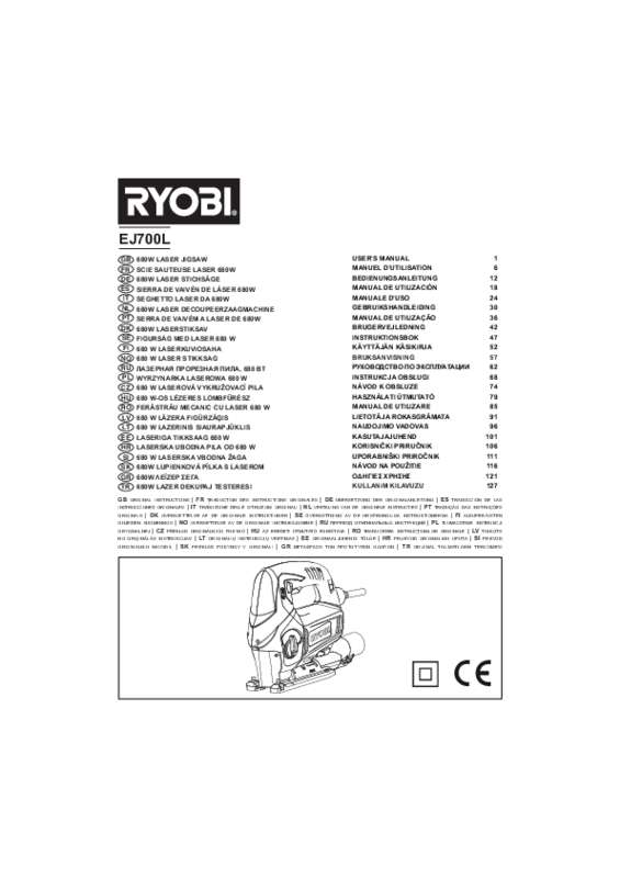Guide utilisation RYOBI EJ700L  de la marque RYOBI