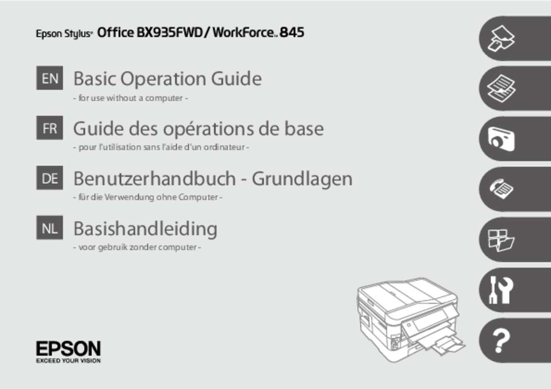 Guide utilisation EPSON STYLUS OFFICE BX935FWD  de la marque EPSON