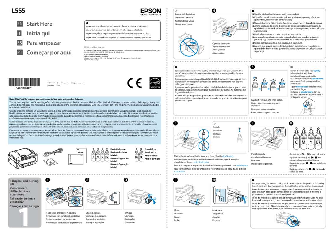 Guide utilisation EPSON L555  de la marque EPSON