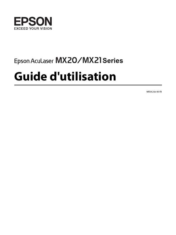 Guide utilisation EPSON MX20  de la marque EPSON