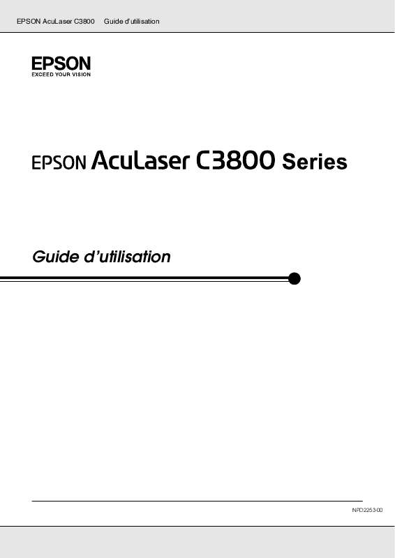 Guide utilisation EPSON ACULASER C3800  de la marque EPSON