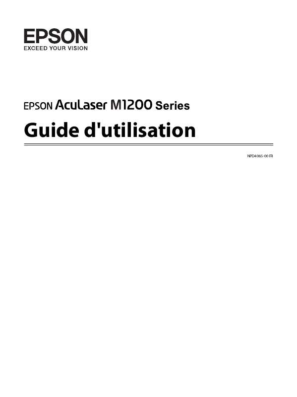 Guide utilisation EPSON ACULASER M1400  de la marque EPSON