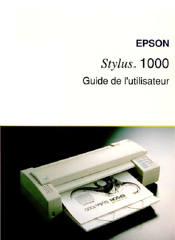 Guide utilisation EPSON STYLUS 1000  de la marque EPSON