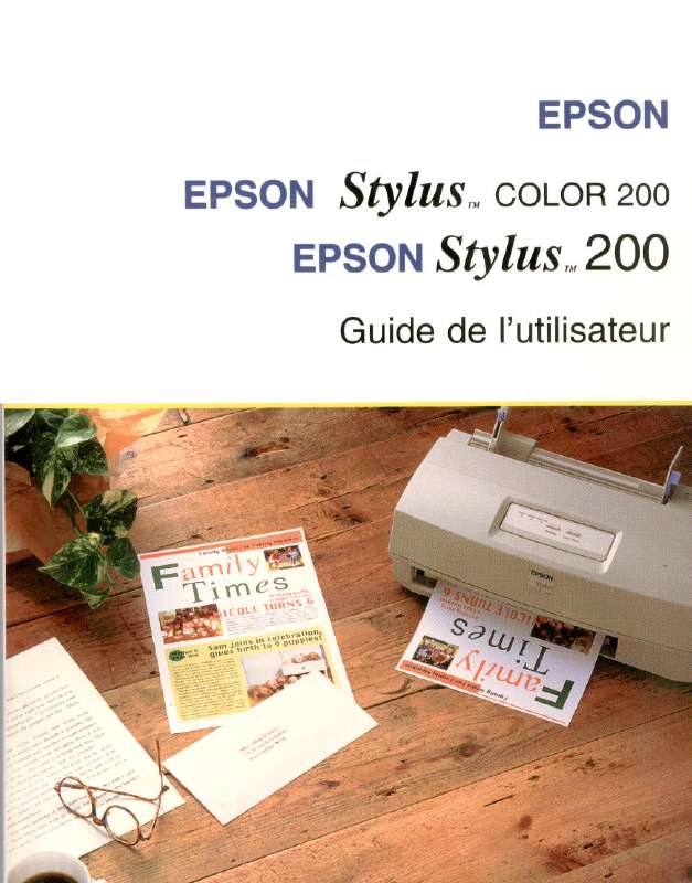 Guide utilisation EPSON STYLUS 200  de la marque EPSON