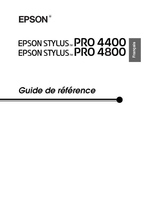 Guide utilisation EPSON STYLUS PRO 4400  de la marque EPSON