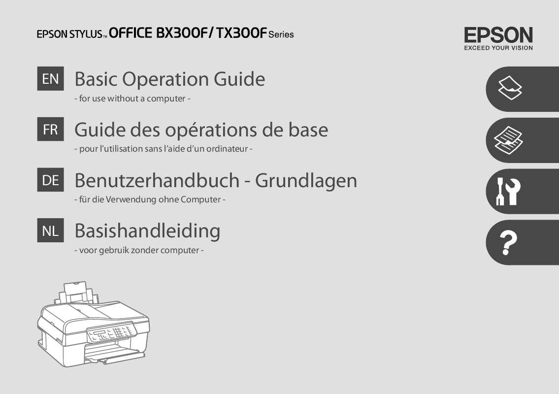 Guide utilisation EPSON BX300F  de la marque EPSON